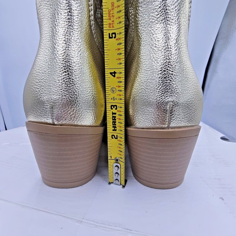Unionbay Size 10M Women's Gold Dolly Western Cowboy Boots NIB - Picture 5 of 9